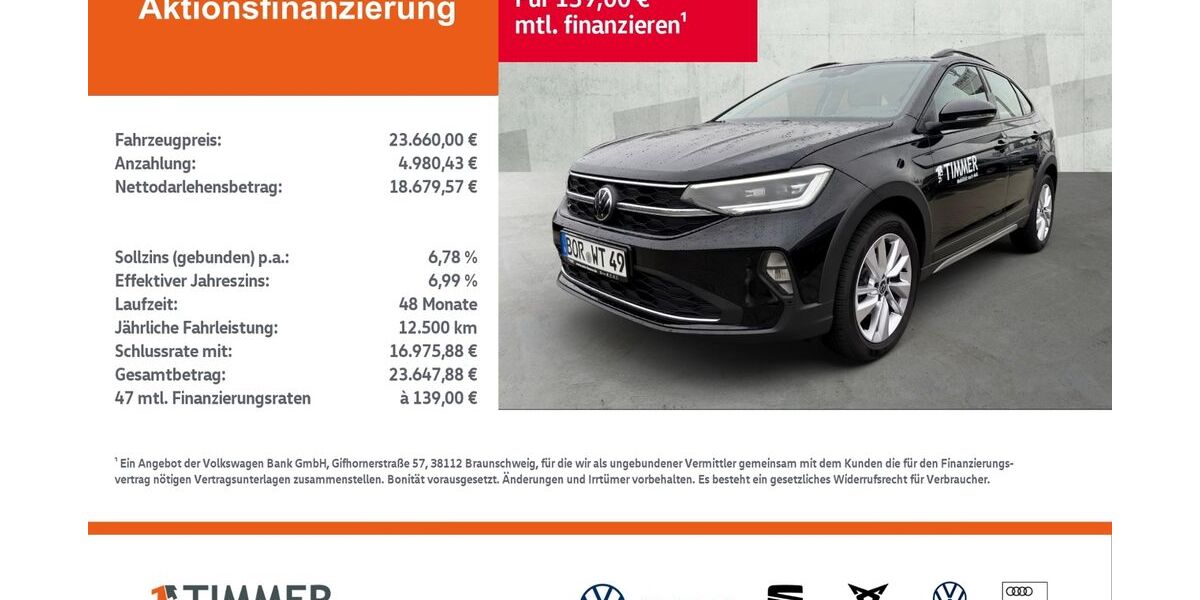 VW Taigo 13.999 km 23.660 &euro; Borken 46325