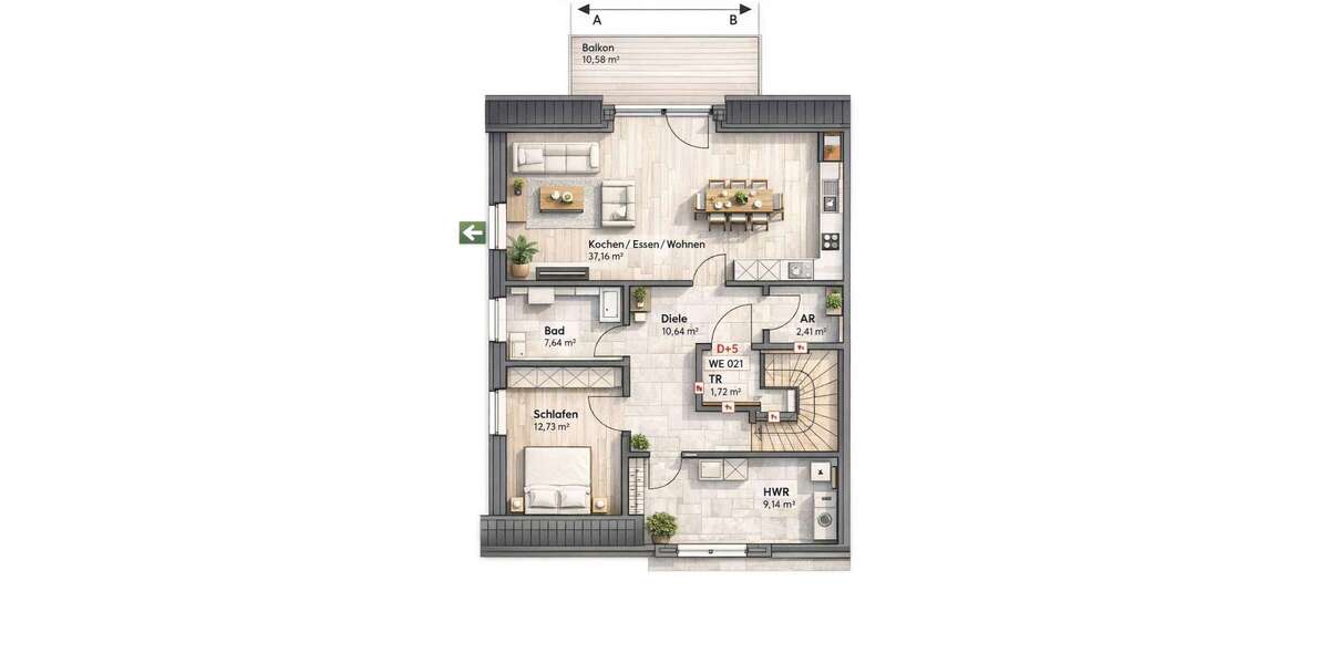 Etagenwohnung Rhede - 4 Zimmer, 117 m&sup2;, 468.000&euro; | Angebot:26987769