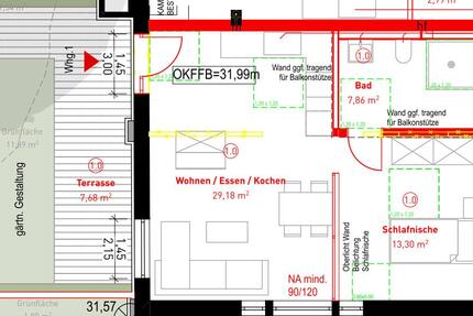 Wohnung Rhede - 2 Zimmer, 58 m&sup2;, 812&euro; | Angebot:23670772