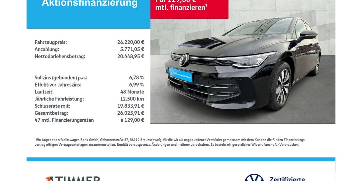 VW Golf 21.729 km 26.220 &euro; Borken 46325