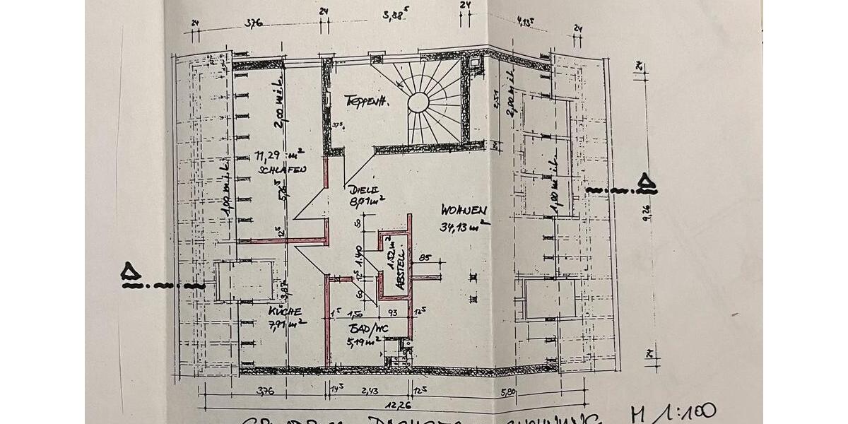 Dachgeschoßwohnung Voerde (Niederrhein) - 2.5 Zimmer, 65 m&sup2;, 650&euro; | Angebot:25830173