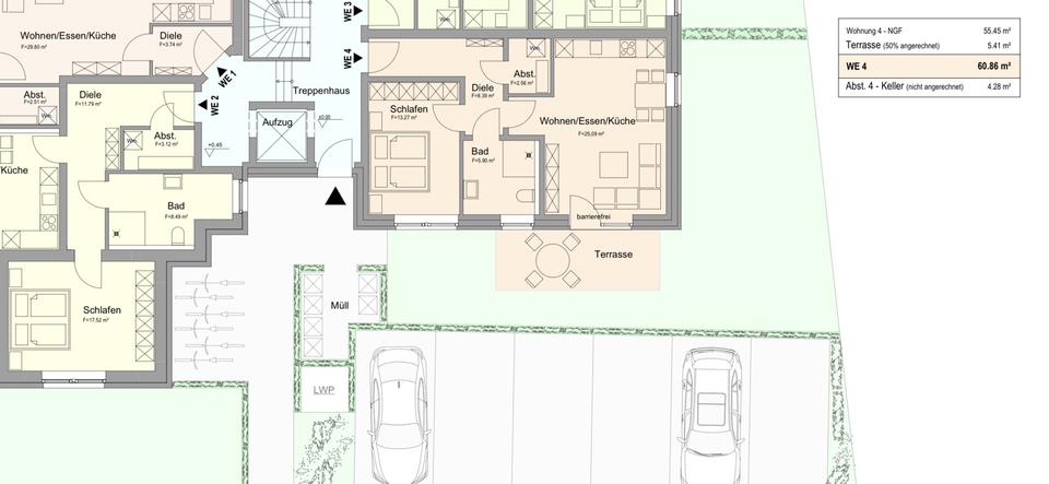 Erdgeschoßwohnung Gescher - 2 Zimmer, 60 m&sup2;, 850&euro; | Angebot:24237215
