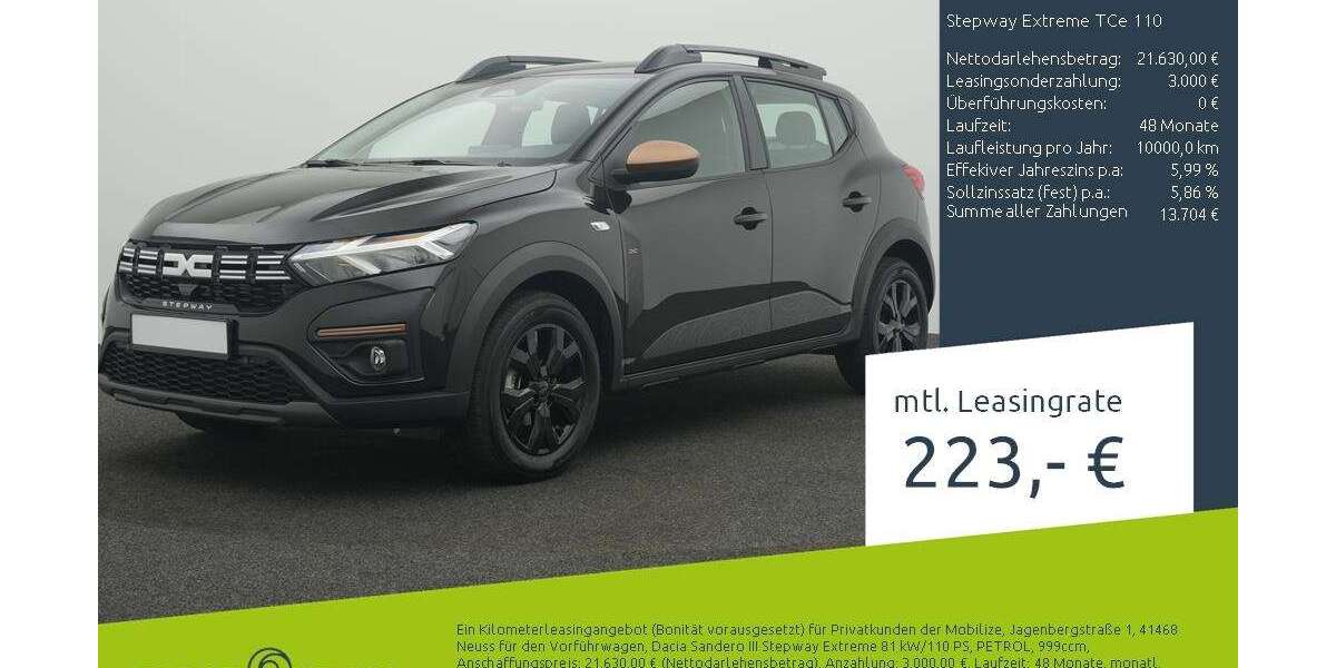 Dacia Sandero 1.500 km 21.630 &euro; Borken 46325