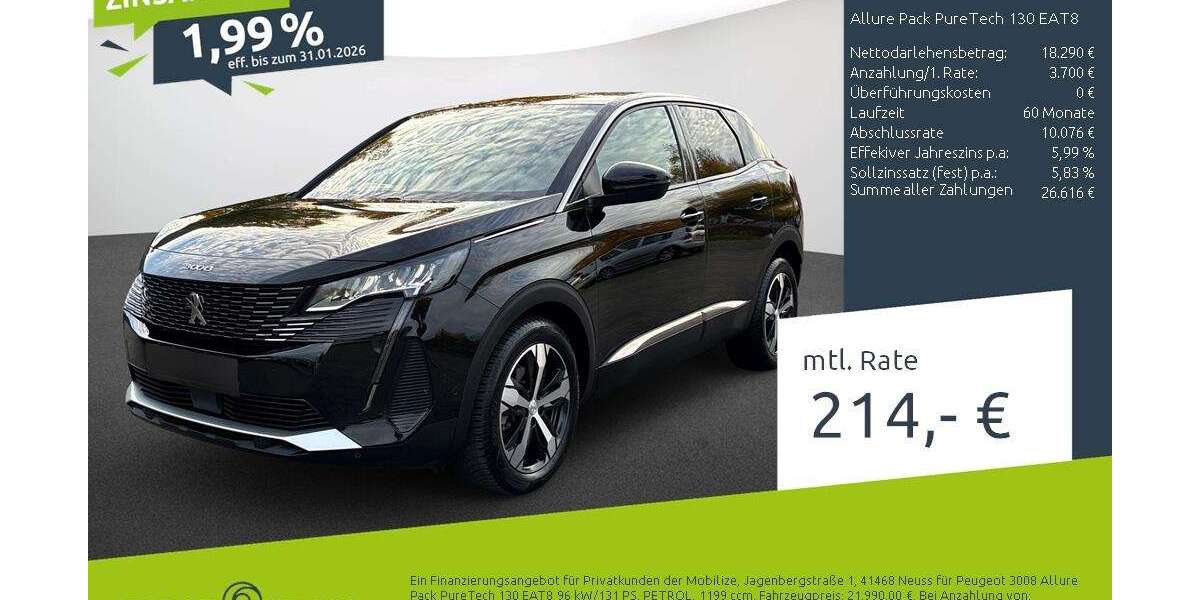Peugeot 3008 24.732 km 21.890 &euro; Borken 46325