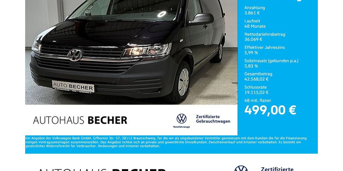 VW T6 Transporter 13.500 km 39.930 &euro; Wesel 46485
