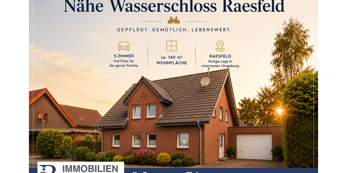 Einfamilienhaus Raesfeld - 5 Zimmer, 144 m&sup2;, 1.200&euro; | Angebot:26631482