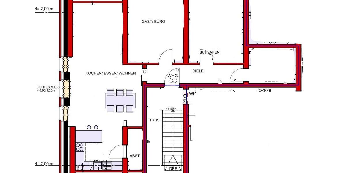 Etagenwohnung Schermbeck - 3 Zimmer, 91 m&sup2;, 1.100&euro; | Angebot:25646329