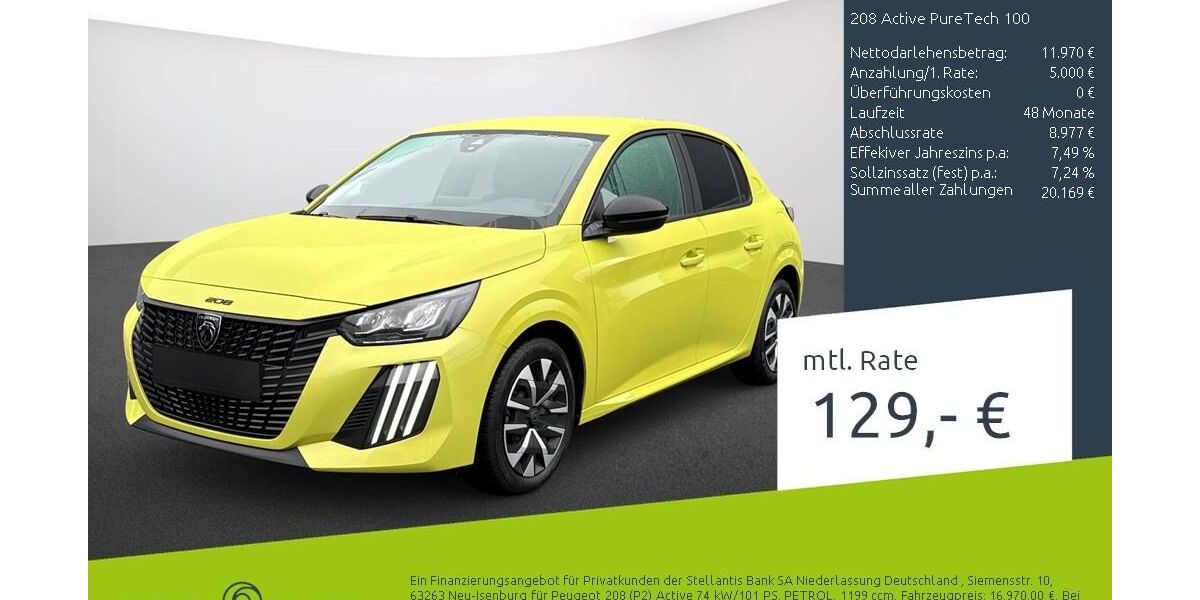 Peugeot 208 28.700 km 16.970 &euro; Bocholt 46395