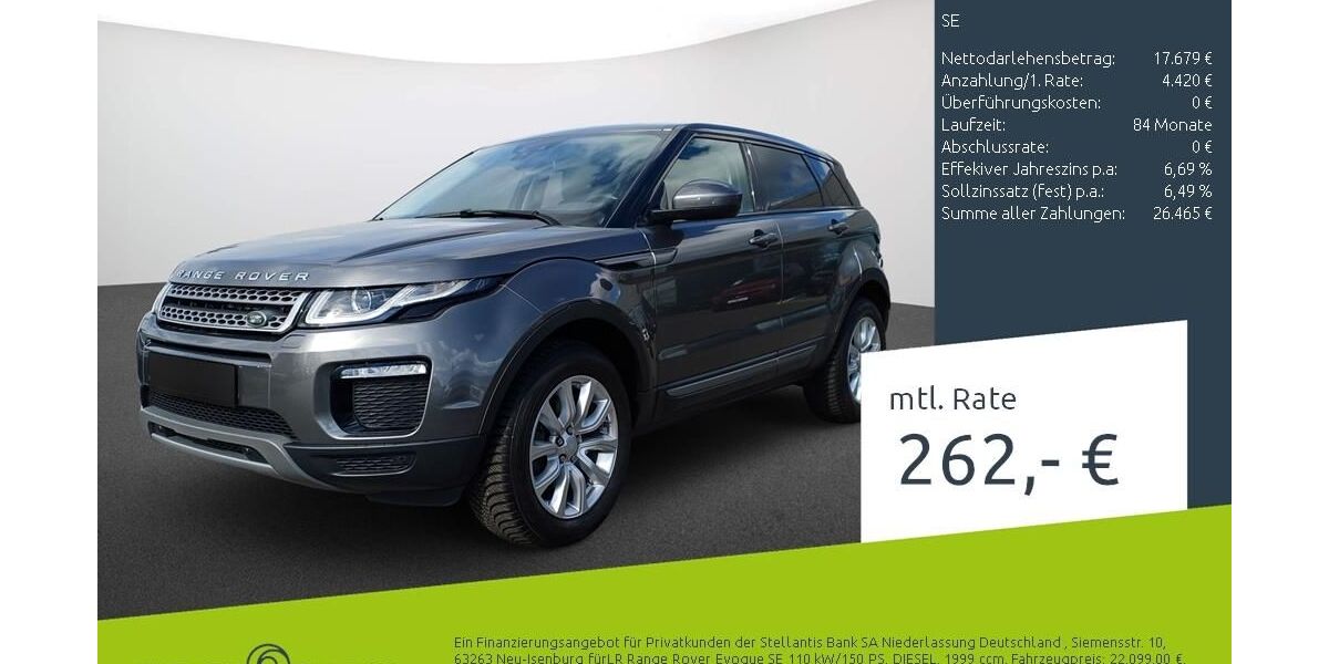 Land Rover Range Rover Evoque 55.656 km 20.779 &euro; Bocholt 46395