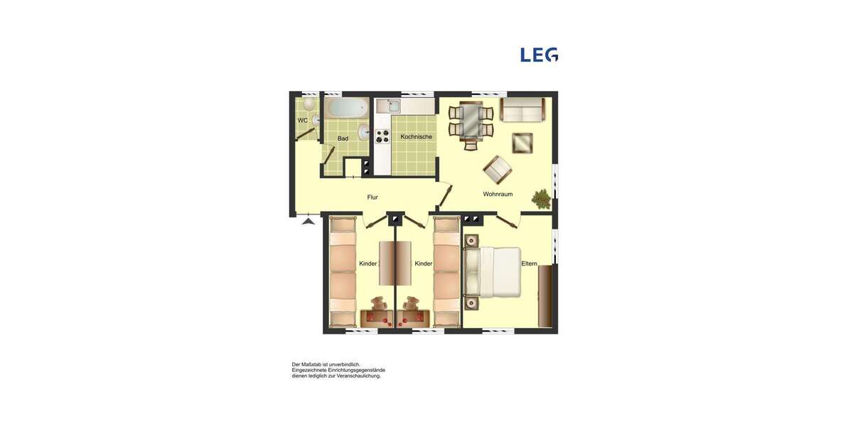 Etagenwohnung Bocholt - 4 Zimmer, 63 m&sup2;, 549&euro; | Angebot:26688259