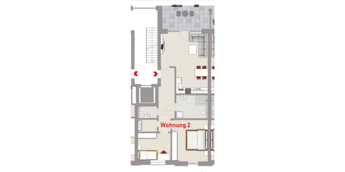 Etagenwohnung Rhede - 3 Zimmer, 86 m&sup2;, 1.100&euro; | Angebot:25017122