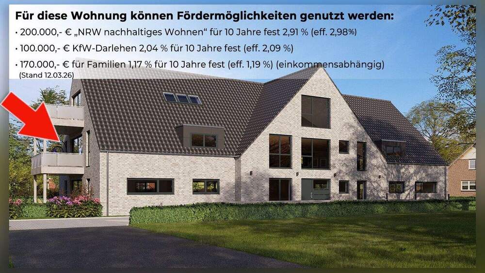 Etagenwohnung Borken - 3 Zimmer, 97 m&sup2;, 398.000&euro; | Angebot:25741108