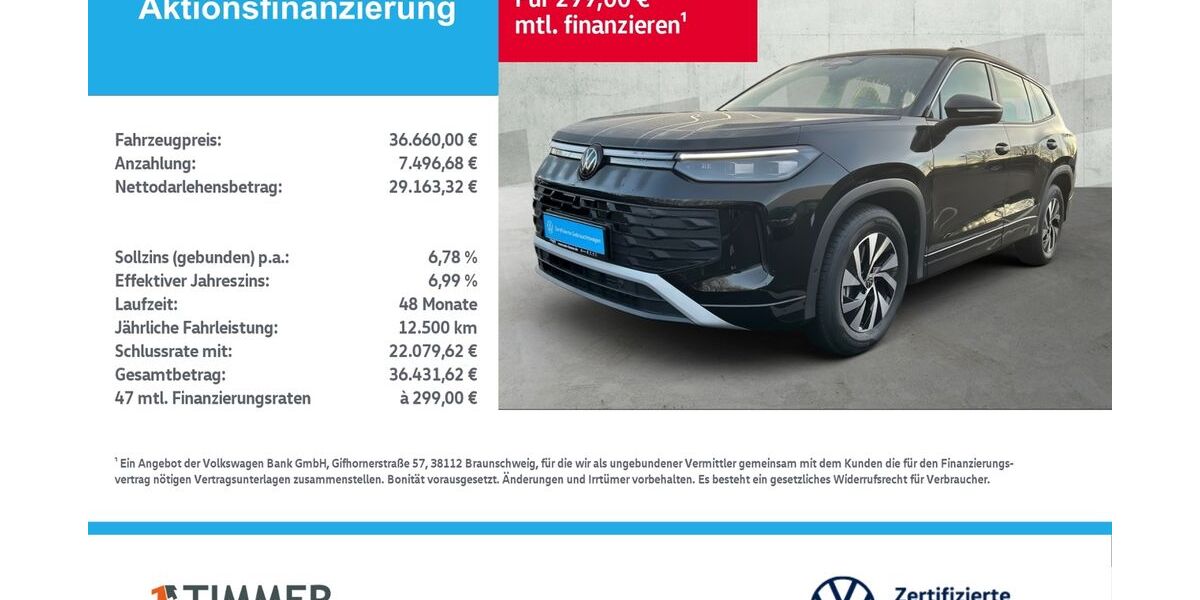 VW Tayron 6.951 km 36.660 &euro; Borken 46325