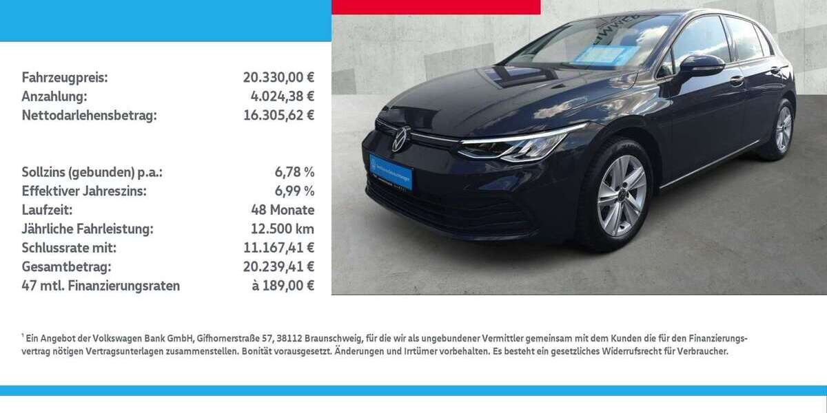 VW Golf 47.302 km 20.330 &euro; Borken 46325
