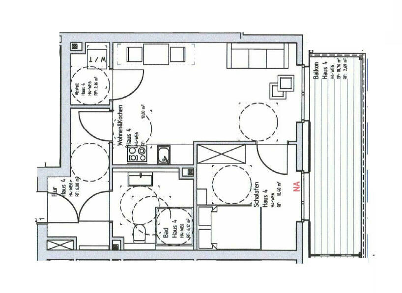 Etagenwohnung Emmerich am Rhein Emmerich - 2 Zimmer, 50 m&sup2;, 600&euro; | Angebot:26139251