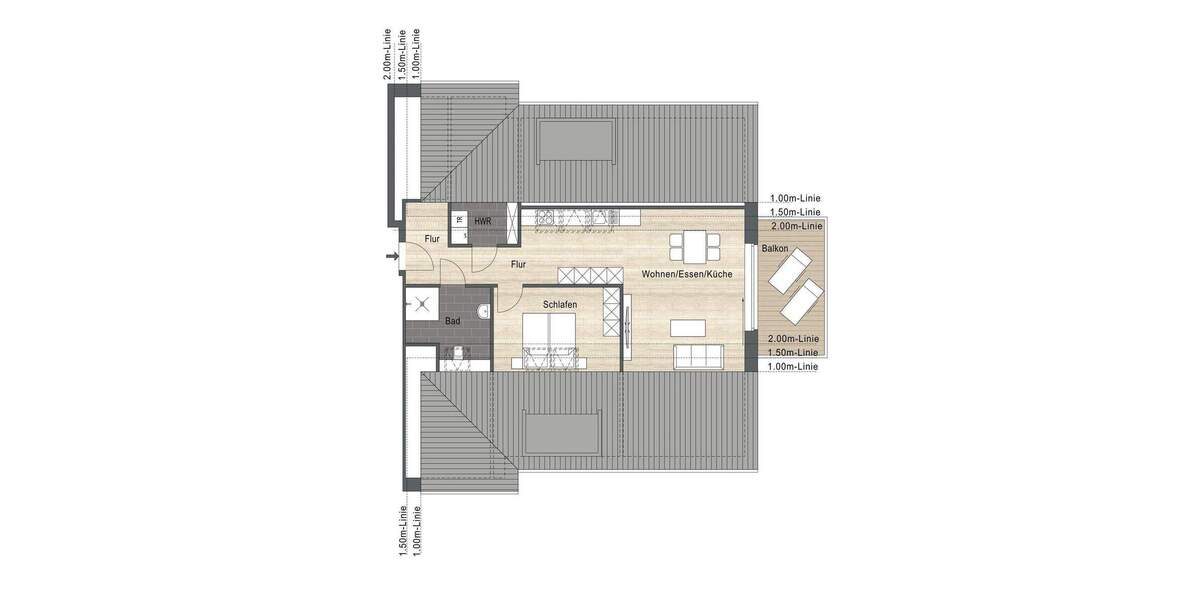 Etagenwohnung Borken - 2 Zimmer, 63 m&sup2;, 259.000&euro; | Angebot:25774547