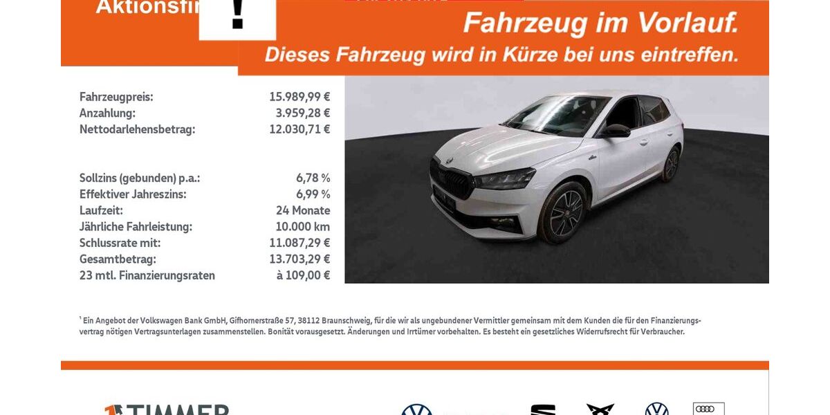 Skoda Fabia 14.423 km 15.990 &euro; Borken 46325
