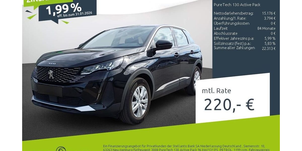 Peugeot 3008 28.858 km 18.879 &euro; Borken 46325
