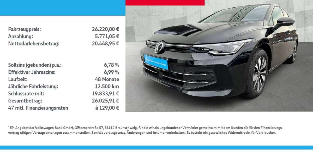 VW Golf 21.729 km 26.220 &euro; Borken 46325