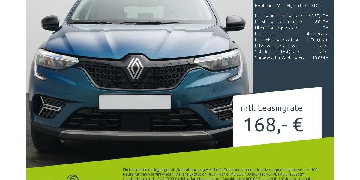 Renault Arkana 1.500 km 22.989 &euro; Borken 46325