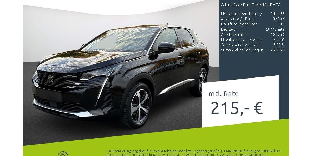 Peugeot 3008 33.672 km 20.760 &euro; Borken 46325