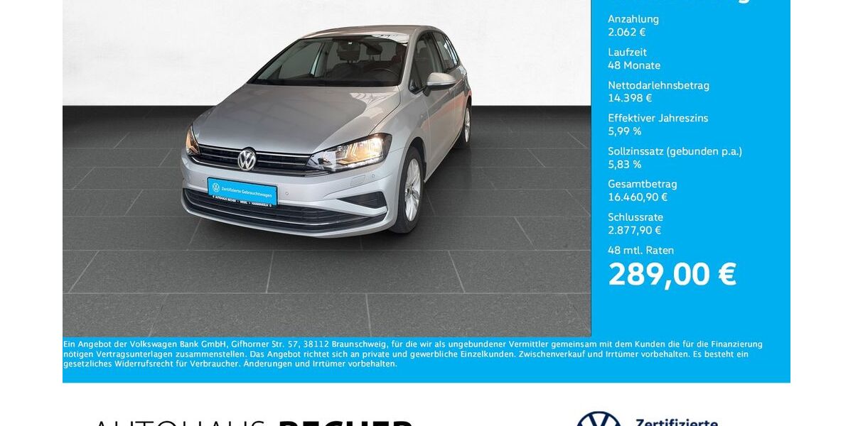 VW Golf Sportsvan 48.699 km 16.460 &euro; Wesel 46485