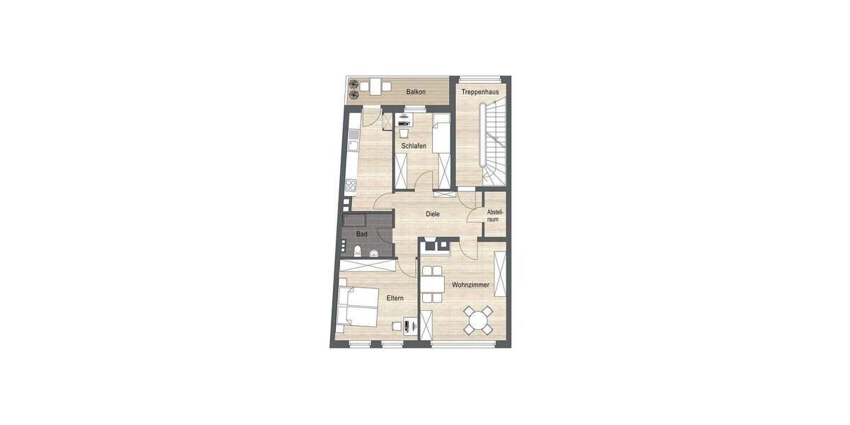 Etagenwohnung Borken - 3 Zimmer, 78 m&sup2;, 199.000&euro; | Angebot:25695762