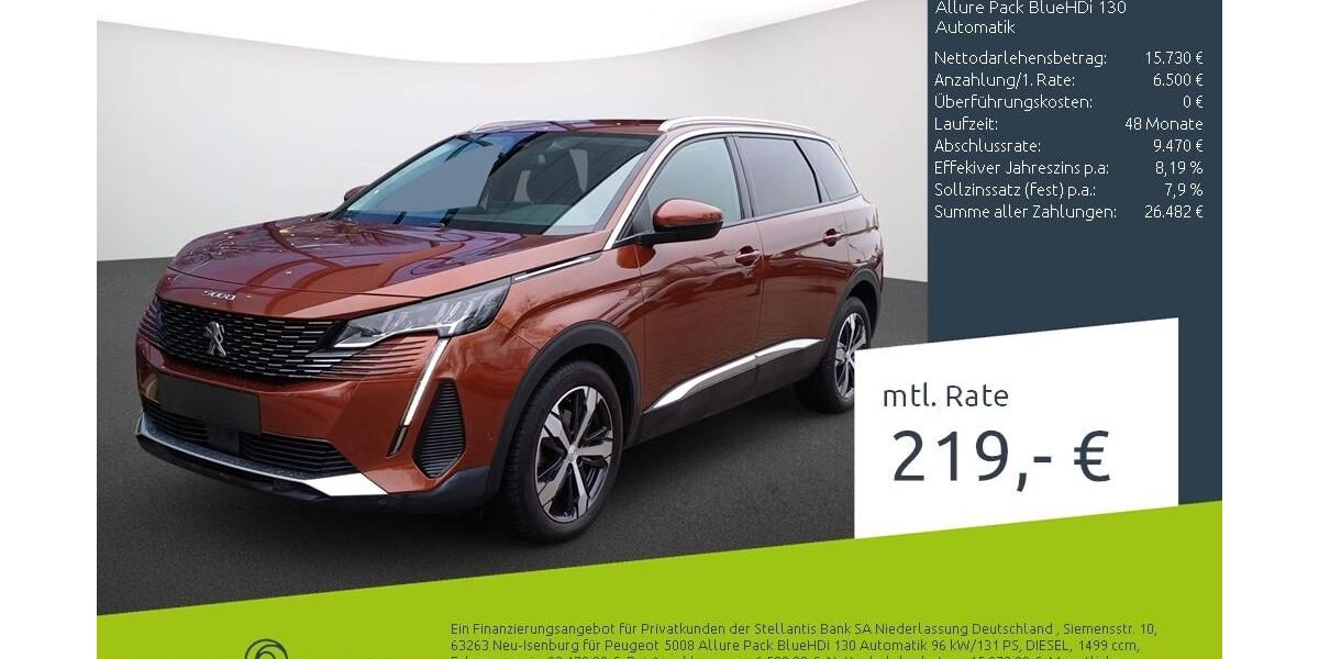 Peugeot 5008 52.245 km 21.444 &euro; Bocholt 46395