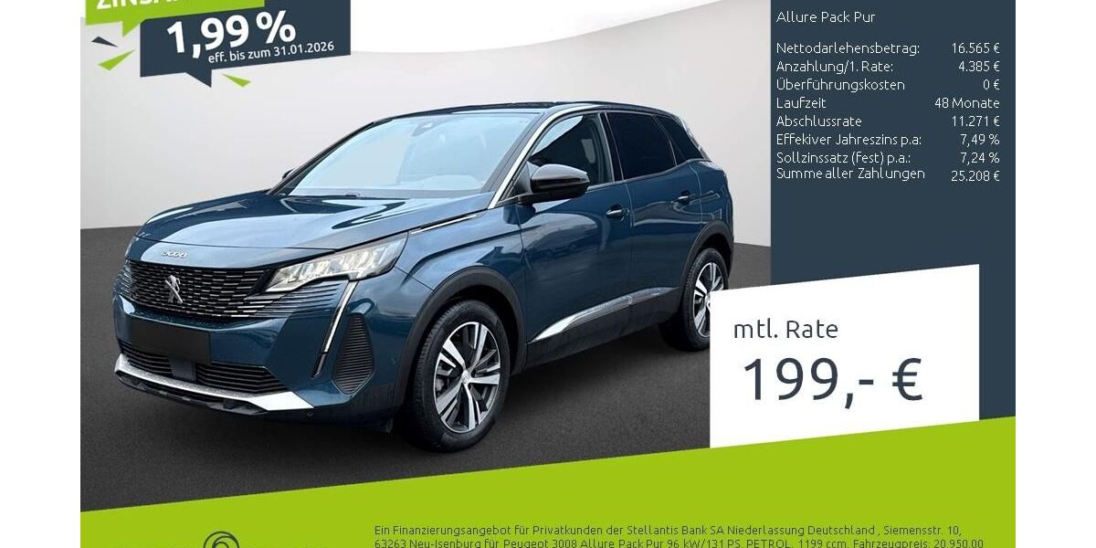 Peugeot 3008 10.700 km 20.449 &euro; Bocholt 46395