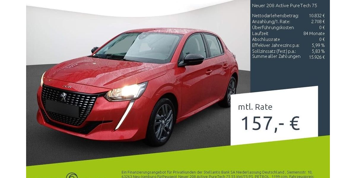 Peugeot 208 25.009 km 13.488 &euro; Borken 46325