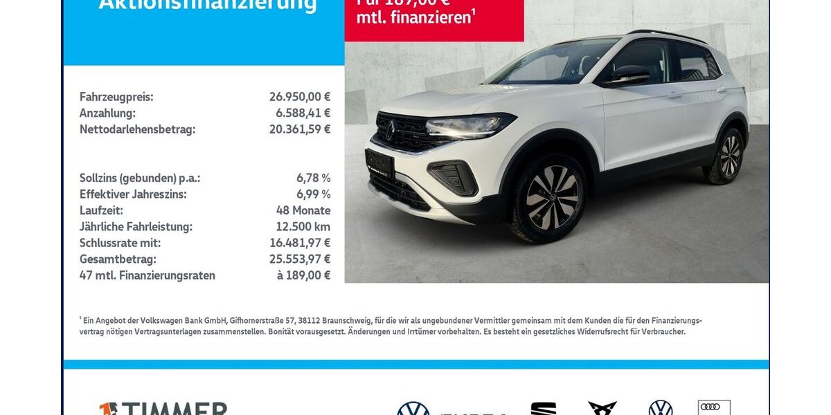 VW T-Cross 7.999 km 26.440 &euro; Borken 46325