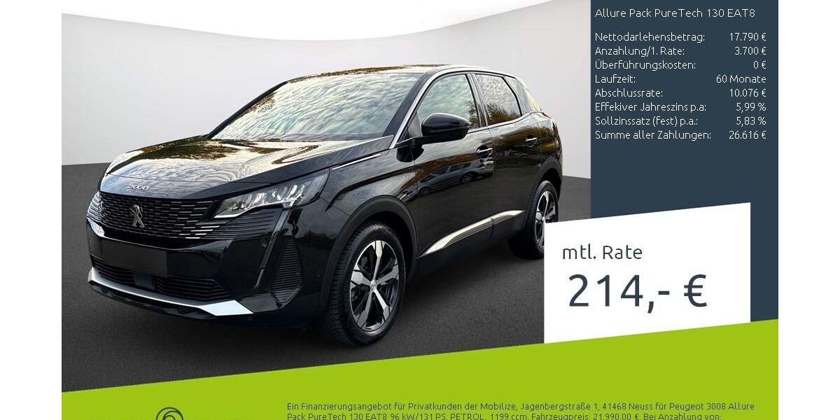 Peugeot 3008 24.732 km 20.440 &euro; Borken 46325