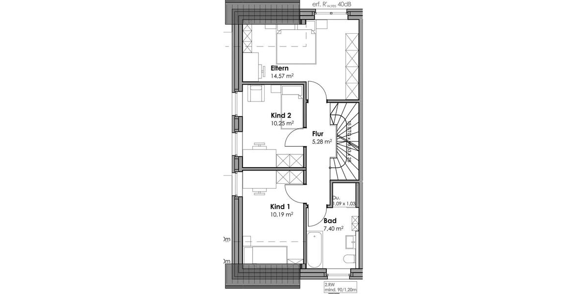Doppelhaushälfte Bocholt Feldmark - 5 Zimmer, 123 m&sup2;, 1.400&euro; | Angebot:26488137