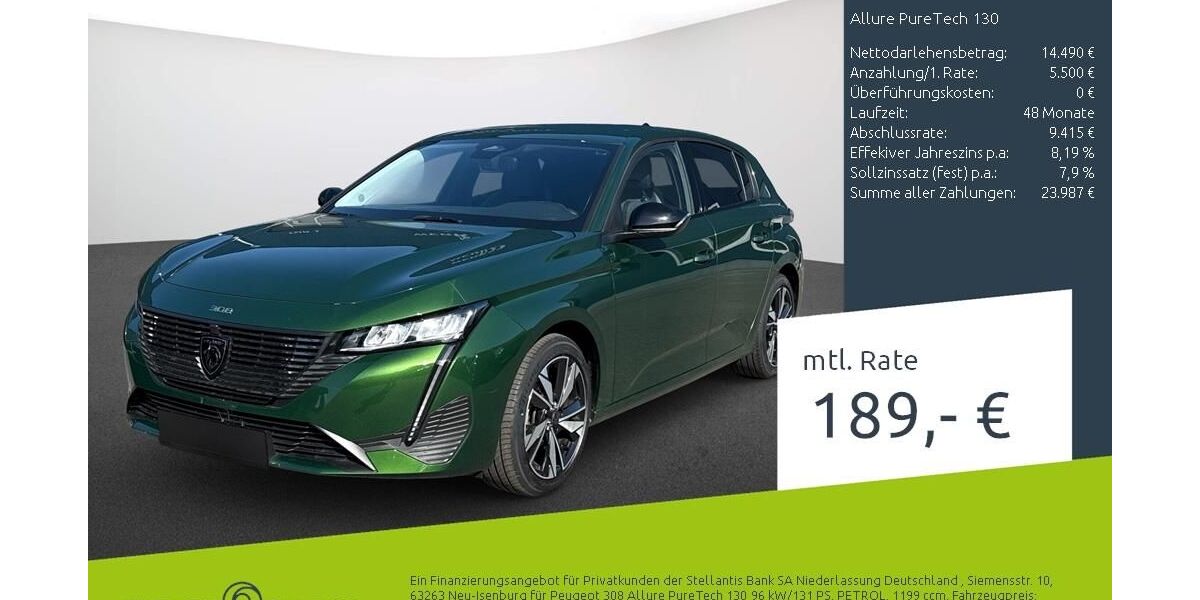 Peugeot 308 19.545 km 18.970 &euro; Bocholt 46395