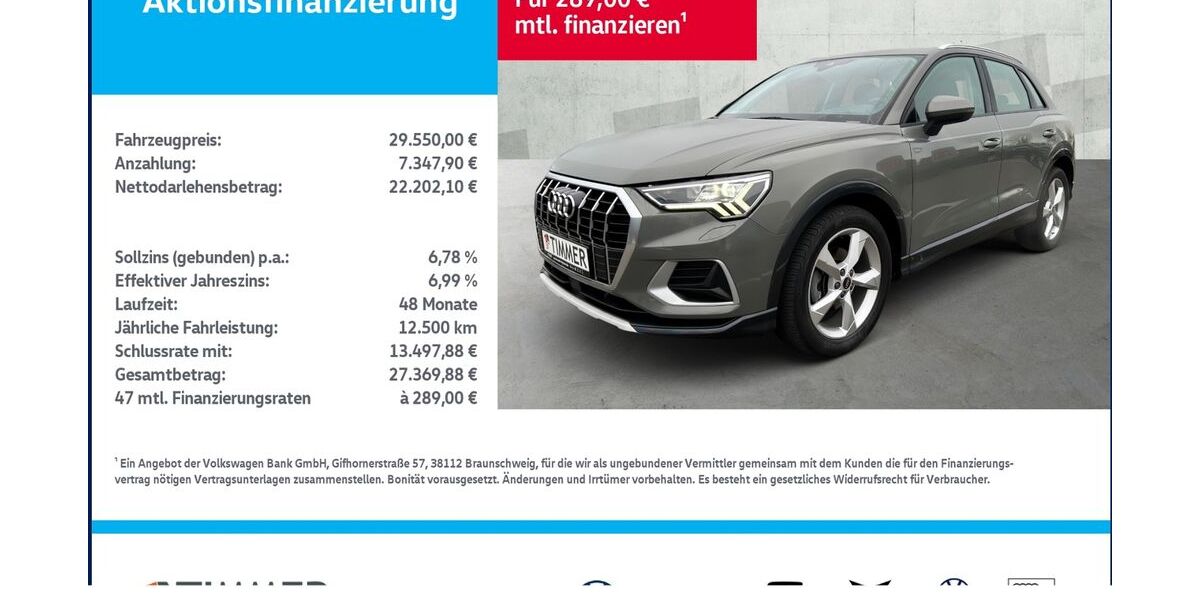 Audi Q3 48.567 km 29.330 &euro; Borken 46325