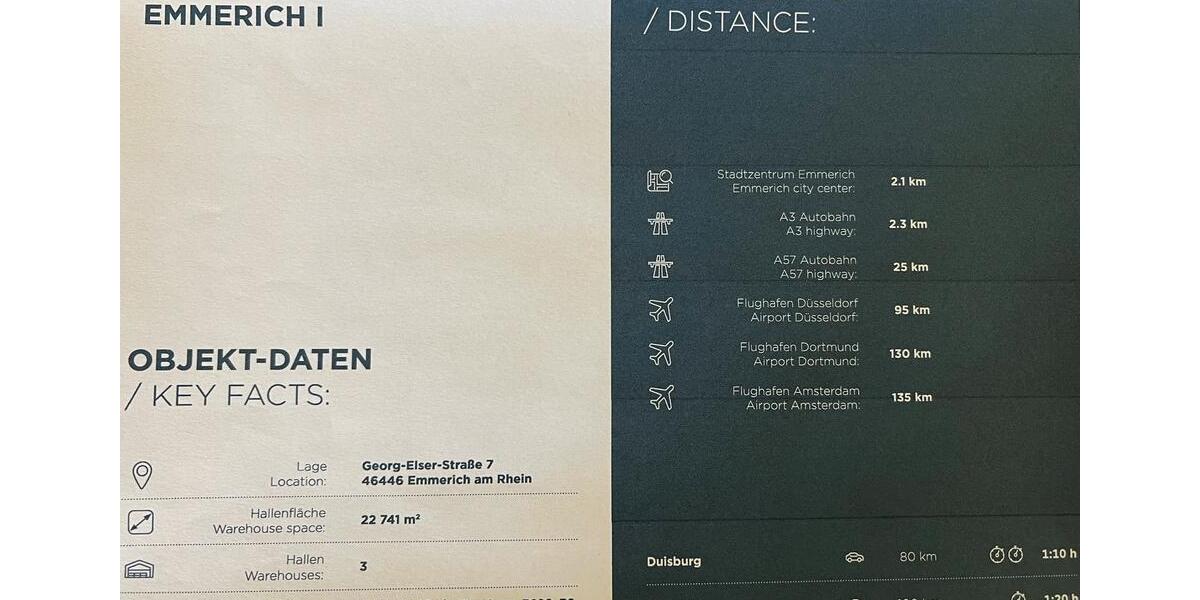 Gewerbeobjekt Emmerich am Rhein - 7&euro; | Angebot:24694994