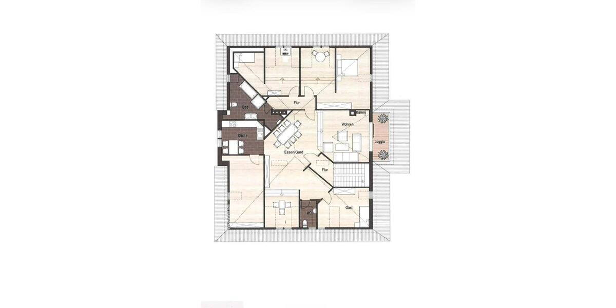 Dachgeschoßwohnung Vreden - 6 Zimmer, 170 m&sup2;, 1.300&euro; | Angebot:25253024
