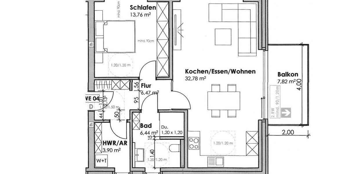 Etagenwohnung Bocholt - 2 Zimmer, 66 m&sup2;, 990&euro; | Angebot:23621778