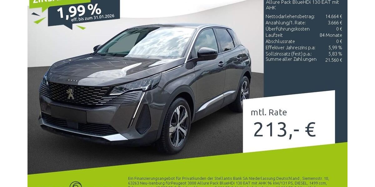 Peugeot 3008 101.628 km 18.330 &euro; Borken 46325