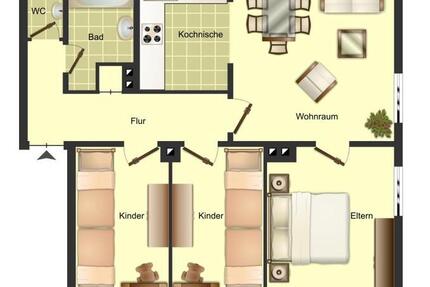 Wohnung Bocholt Stenern - 4 Zimmer, 63 m&sup2;, 549&euro; | Angebot:26677450