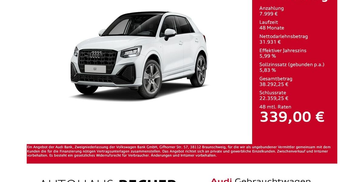Audi Q2 2.795 km 39.930 &euro; Wesel 46485