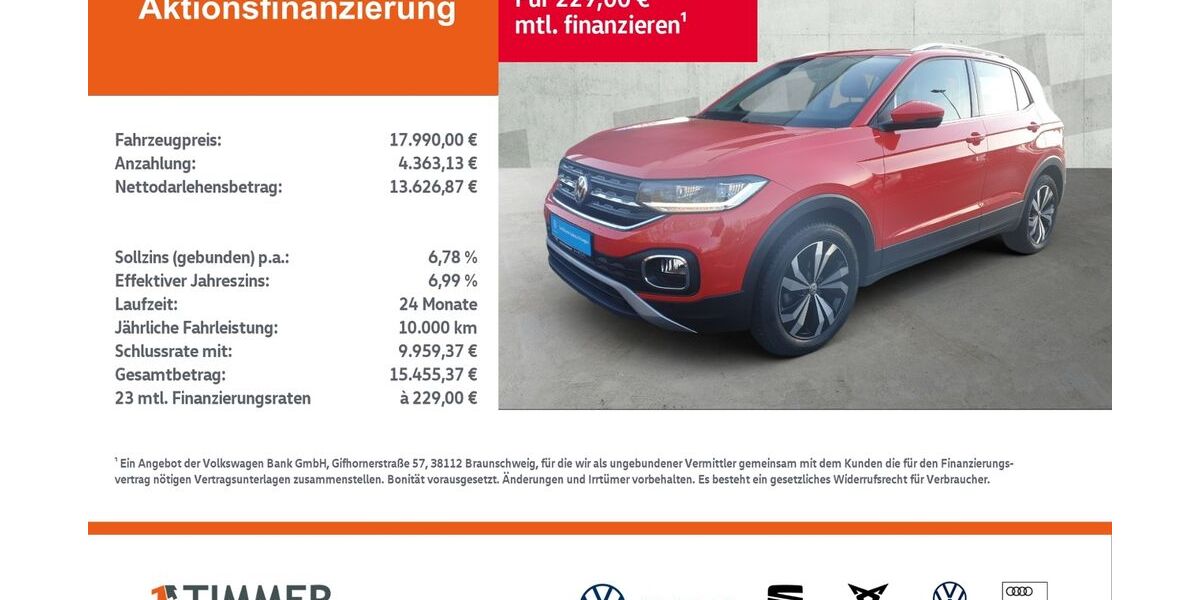 VW T-Cross 43.840 km 17.990 &euro; Borken 46325