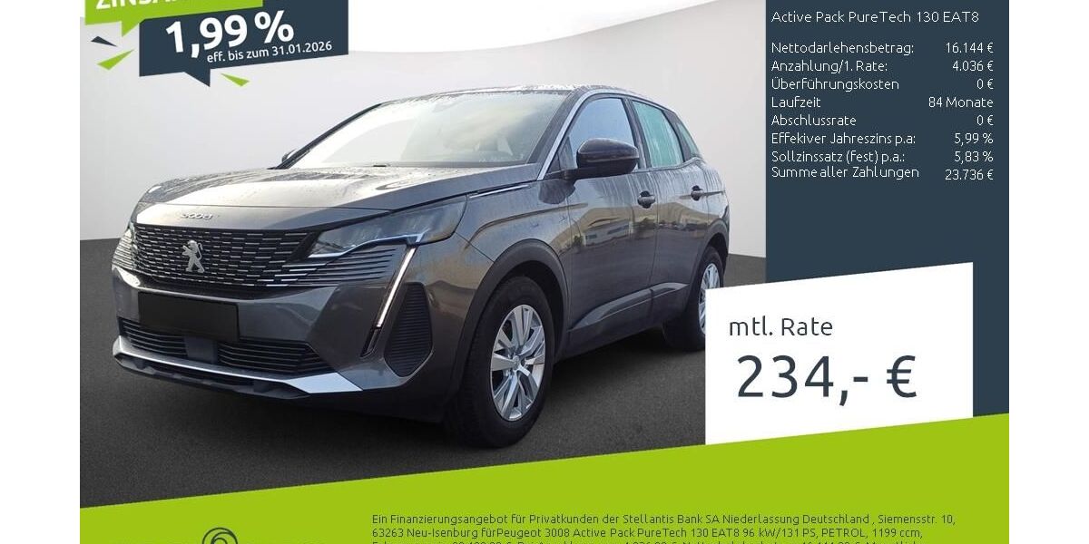 Peugeot 3008 24.916 km 19.989 &euro; Borken 46325
