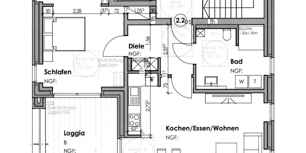 Etagenwohnung Borken - 2 Zimmer, 77 m&sup2;, 1.078&euro; | Angebot:23848423