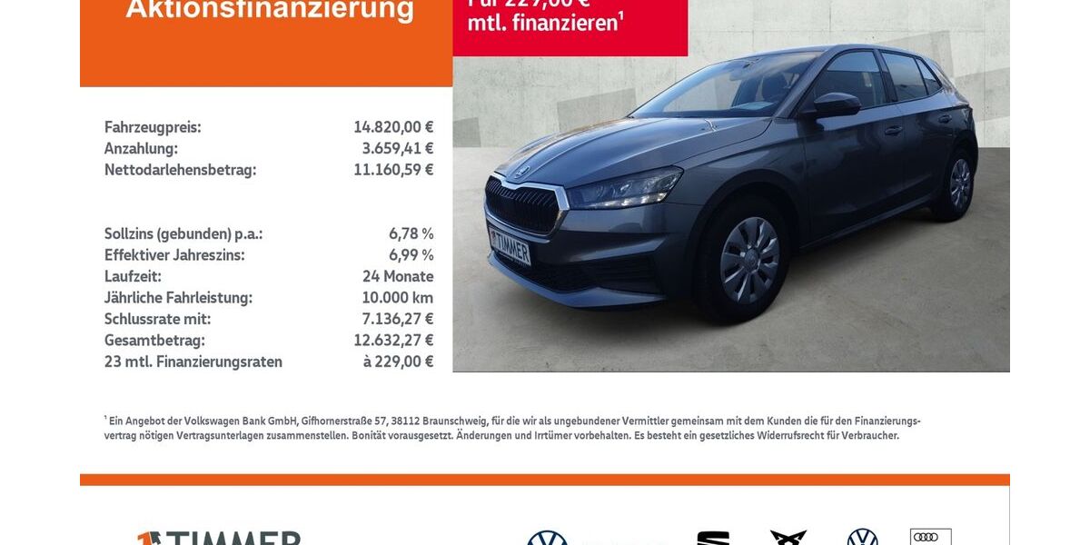 Skoda Fabia 36.453 km 14.820 &euro; Borken 46325