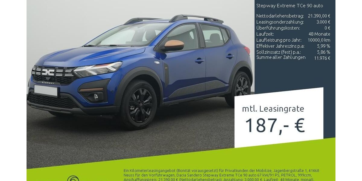 Dacia Sandero 1.500 km 21.299 &euro; Borken 46325