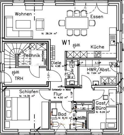 Erdgeschoßwohnung Heiden - 3 Zimmer, 92 m&sup2;, 1.300&euro; | Angebot:26033006