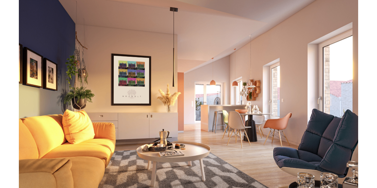 Etagenwohnung Bocholt Stenern - 3 Zimmer, 86 m&sup2;, 1.074&euro; | Angebot:25865566