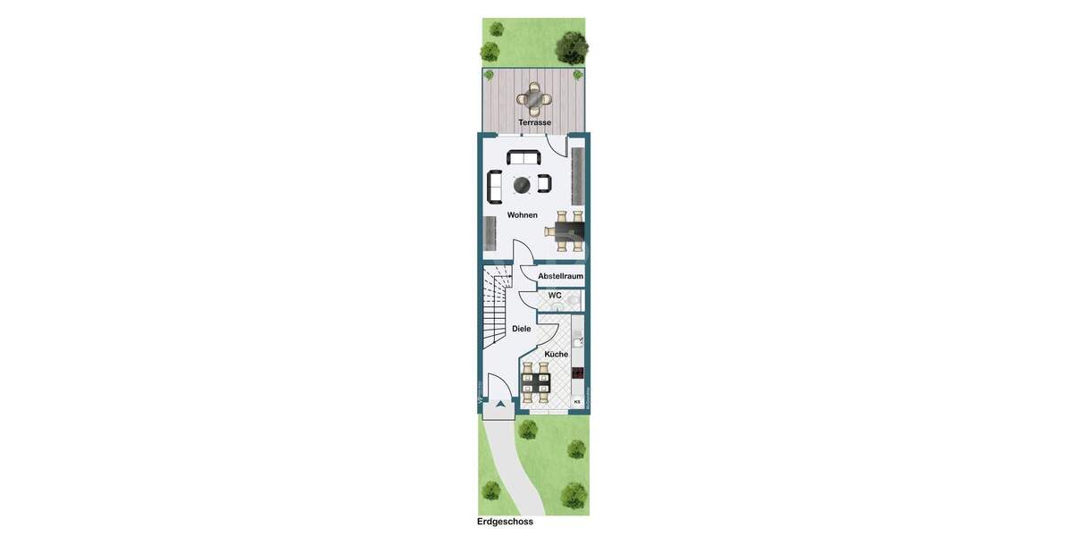 Reihenmittelhaus Bocholt / Suderwick Suderwick - 4 Zimmer, 97 m&sup2;, 298.000&euro; | Angebot:25772358