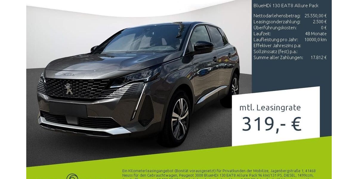 Peugeot 3008 38.442 km 24.940 &euro; Bocholt 46395